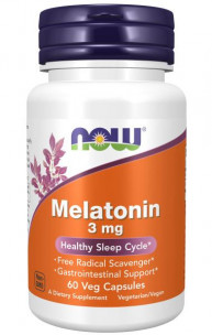 NOW Melatonin 3 мг, 60 капс