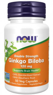 NOW Ginkgo Biloba 120 мг, 50 капс