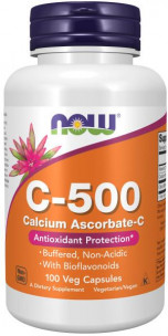 NOW C-500 Calcium Ascorbat, 100 вег.капс