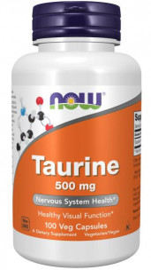 NOW Taurine 500 мг, 100 вег.капс