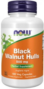 NOW Black Walnut Hulls 500 мг, 100 вег.капс