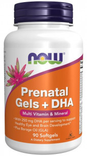 NOW Prenatal Gels+DHA, 90 капс