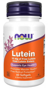 NOW Lutein 10 mg, 60 капс