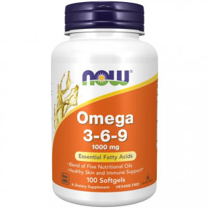 NOW Omega-3-6-9 1000 мг, 100 вег.капс