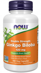 NOW Ginkgo Biloba 120 mg, 100 вег.капс
