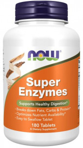 NOW Super Enzymes, 180 таб