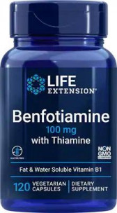 Life Extension Benfotiamine with Thiamine 100 mg, 120 вег.капс