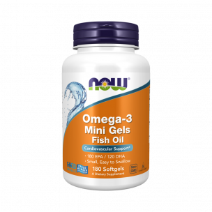 NOW Omega 3 Mini Gels 500 mg, 180 капсул