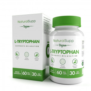 Natural Supp L-Tryptophan, 60 вег.капс