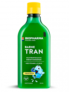 BIOPHARMA Barne Tran Omega-3 для детей в виде сиропа со вкусом фруктов, 250 мл