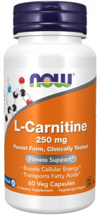 NOW L-Carnitine 250 мг, 60 капс