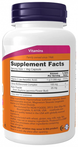 NOW Vitamin C-1000, Витамин С 1000 мг, 100 капсул