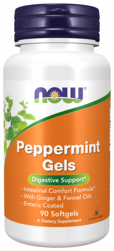 NOW Peppermint gels, 90 капсул