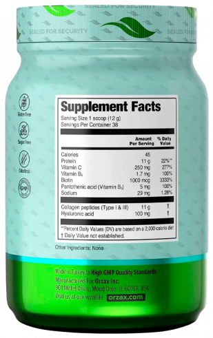 Orzax Collagen Powder, 454 грамм