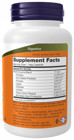 NOW Plant Enzymes, Плант Ферменты, 120 капсул