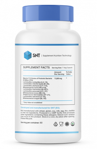 SNT Probiotic 5 Billion, Пробиотик 5 миллиардов, 60 капсул