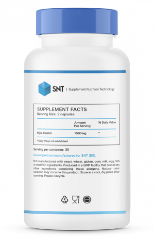SNT Myo-Inositol, Мио-Инозитол, 60 капсул
