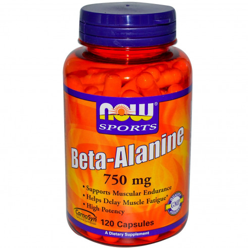 NOW Beta Alanine, Бета Аланин, 120 капсул