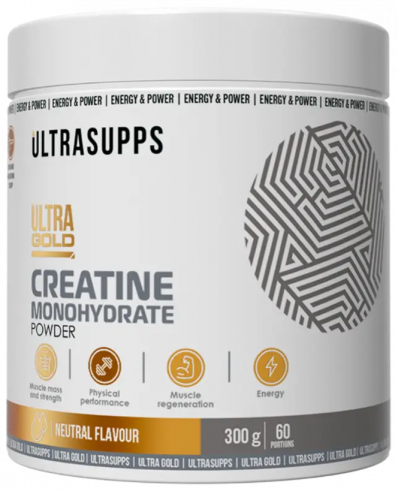 Ultrasupps Ultra Gold Creatine Monohydrate Powder, Ультра Голд Креатин моногидрат повдер, 300 грамм