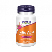 NOW Folic Acid, Фолиевая кислота, 250 таблеток