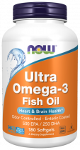 NOW Ultra Omega-3, Ультра Омега-3, 180 капсул
