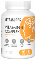 Ultrasupps Vitamin B complex, Витамин В Комплекс, 90 капсул