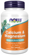 NOW Calcium &amp; Magnesium, Кальций и Магний, 100 таблеток