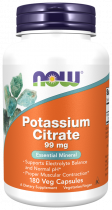 NOW Potassium Citrate, Цитрат калия, 180 капсул