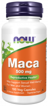 NOW Maca 500 mg, Мака перуанская 500 мг, 100 капсул