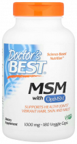 Doctor's Best MSM, Метилсульфонилметан МСМ, 180 капсул