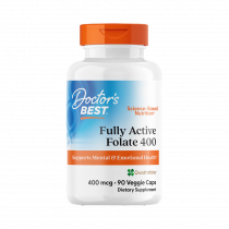 Doctor's Best Fully Active Folate 400, Фолиевая кислота с витамином С, 90 капсул