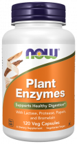 NOW Plant Enzymes, Плант Ферменты, 120 капсул