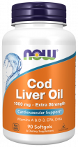 NOW Cod Liver Oil 1000 mg, Рыбий жир из печени трески 1000 мг, 90 капсул