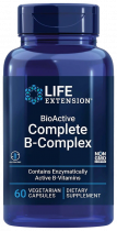 Life Extension BioActive Complete B-Complex, Полный Биоактивный комплекс витаминов группы В, 60 капсул